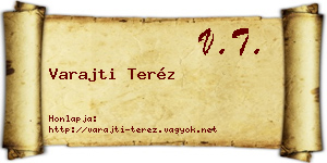 Varajti Teréz névjegykártya